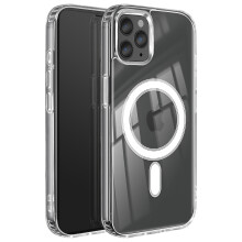 Swissten Vahvistettu MagSafe-kuori iPhone 11 Pro Max -mallille MagStick Clear Jelly