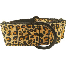 EGV Coleira Martingale, 4 cm de largura, Leopardo, Tamanho L (Pescoço 37-56 cm)
