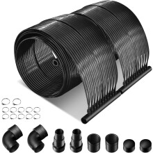 COSTWAY Calentador Solar para Piscina, 2 Painéis, 300 x 75 cm, para Piscinas de 12000L