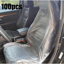 100 Extra Thick Disposable Plastic Car Seat Covers, 20 g, Waterproof and Dustproof, for Car Detailing and Display