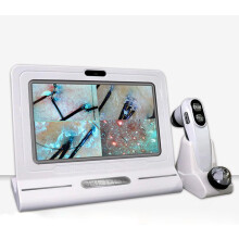 Analisador de pele e couro cabeludo LCD, microscópio digital de 11 polegadas, detetor de folículos e espinhas, branco