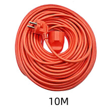 Câble de rallonge 10m, 3*0.75, orange, en caoutchouc avec âme en cuivre pour tondeuse, perceuse et nettoyeur haute pression