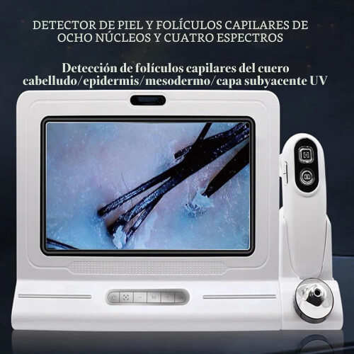 Analisador de pele e couro cabeludo LCD, microscópio digital de 11 polegadas, detetor de folículos e espinhas, branco 1
