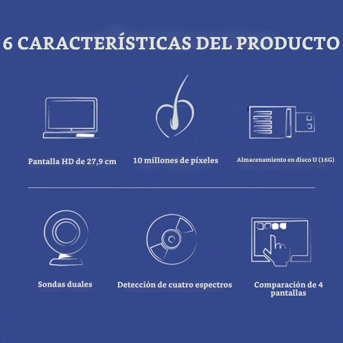 Analisador de pele e couro cabeludo LCD, microscópio digital de 11 polegadas, detetor de folículos e espinhas, branco 2
