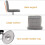Swivel Bar Stool With Backrest Padded Waterproof PU Leather Grey 3