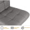 Swivel Bar Stool With Backrest Padded Waterproof PU Leather Grey 4