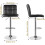 Swivel Bar Stool With Backrest Padded Waterproof PU Leather Black 2