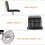 Swivel Bar Stool With Backrest Padded Waterproof PU Leather Black 3
