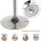 Swivel Bar Stool With Backrest Padded Waterproof PU Leather Grey 8