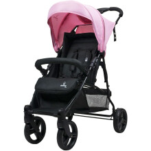 Asalvo Cadeira de Passeio CÁDIZ, estrutura de aço, encosto reclinável, arnês de 5 pontos, rosa