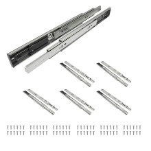 Schubladenführungsschiene, 400mm, 6 Paare, Kaltgewalzter Stahl, Soft-Close, für Küche und Bad