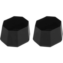 Conjunto de 2 capas de raquete de ténis em silicone preto, 2,8x3,2x2,1 cm, para ténis e squash