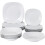 Baroni Home conjunto de 18 peças de porcelana e grés, branco, para 6 pessoas 1