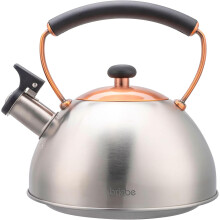 briebe Tetera Silbante de 2,3L, Aço Inoxidável, Design Vintage, para Indução e Todos os Tipos de Fogões