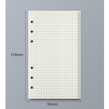 Notizbuch, 45 Blatt A6 Loseblatt-Papier, Liniert, Blanko, Kariert, Spiralbindung
