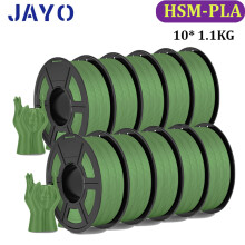 JAYO 3D-Druckerfilament, 10 Rollen, 1,75 mm FDM, Mehrfarbig, PLA Plus/PETG/SKDC