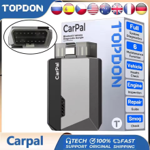 TOPDON CarPal, draadloze OBD2 scanner, diagnose voor alle systemen, batterijtest en resetfuncties, iOS en Android