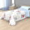 Kimbatex colcha bouti infantil acolchoado termosellado, algodão 100%, piratas e animais, 90 cm 1