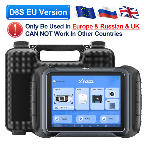 XTOOL D8S, automobiel diagnoseapparaat, bidirectionele scanner, ECU codering, sleutelprogrammering, 42+ resetdiensten