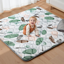 Tapis d'éveil pour bébé, tapis de jeu en mousse épaisse, pliable, antidérapant, 127x127 cm, Tropical Rainforest
