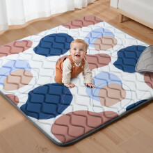 Tapis d'éveil pour bébé, tapis de jeu en mousse épaisse, pliable, antidérapant et lavable en machine, 127x127 cm