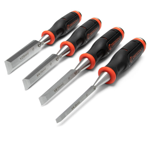 Crescent Crescent 4 Piece Wood, 1/4", 1/2", 3/4"", 1" Chisel - CWCHS4