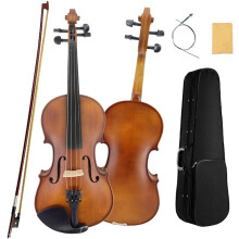 YoungMonic viola acústica de 16.5 polegadas, madeira de abeto e freixo, com acessórios de ébano