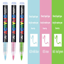 3er-Set weiße Marker-Farbstifte, permanente Pinselstifte für Kunstprojekte, Zeichnungen und Steinmalerei