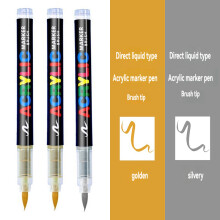 3er-Set Marker-Farbstifte, permanenter Pinselstift für Kunstprojekte, Zeichnungen, Steinmalerei, Keramik, Glas, Holz, Kunststoff