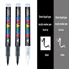 3er-Set weiße Marker-Farbstifte, permanente Pinselstifte für Kunstprojekte, Zeichnungen, Stein, Keramik, Glas, Holz