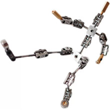 Kit de Armadura para Stop Motion, Esqueleto de Personagem em Aço Inoxidável, 17 cm, para Decoração de Escritório