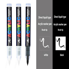 3er-Set weiße Marker-Farbstifte, permanenter Pinselstift für Kunstprojekte, Zeichnungen und Steinmalerei