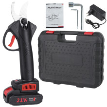 Sécateur Électrique Sans Fil, 25 mm, Batterie 21V, Acier SK5, pour Bonsaï et Arbres