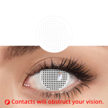UYAAI lentes de contacto de color blanco, lote de 2 unidades, material HEMA, para cosplay y Halloween