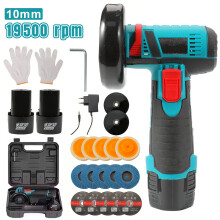 Mini-meuleuse d'angle 12V, polisseuse électrique rechargeable, 19500 tr/min, sans fil pour maison