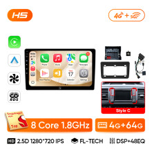 Ainavi Autoradio für Volkswagen VW Amarok Multivan T5, 2 Din Multimedia Player, kabellos, H5 4G 64G Style C