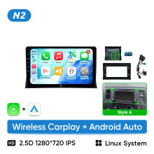 Ainavi Autoradio, 2-Din Multimedia Player, kabelloses Carplay und Android Auto, für VW Amarok und Multivan T5