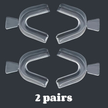 Lot de 2 paires de gouttières orthodontiques invisibles en silicone pour soin dentaire nocturne