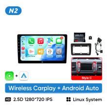 Ainavi Autoradio, 2 Din Multimedia Player, kabellos mit CarPlay und Android Auto, für VW Amarok und Multivan T5