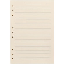 Caderno de Pentagrama, 100 folhas, papel branco, 3 mm, para estudantes e músicos