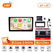 Ainavi Autoradio für VW Amarok Multivan T5, 2 Din Multimedia Player, Kabellos, 8 GB RAM, 256 GB Speicher, Style C