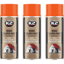 K2 Pintura para Pinças de Travão, conjunto de 3, Laranja, 400 ml, Resistente a Temperaturas até +260C