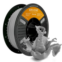 ERYONE 3D-Drucker-Filament, PLA Lite, 1,75 mm, Grau, 1 kg Spule