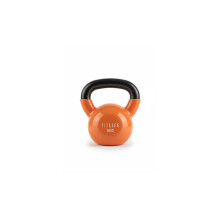 Kettlebell - FITLIFE - 8 kg - Stahl - Orange/Grau - Nutzung Fitness Zuhause