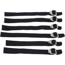 Conjunto de 6 correias para caneleiras de catcher de beisebol, ajustáveis, tecido respirável e fivelas de aço inoxidável