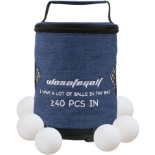 Bolsa cilíndrica para bolas de golfe, grande capacidade, dobrável, caqui/azul/verde