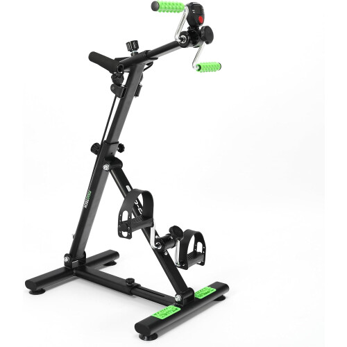 ECODE Pedais Estáticos para Idosos, braços e pernas, consola de treino LCD