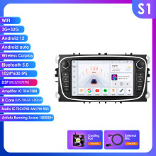 Hizpo autoradio, 7 inch scherm, Android 13, 8Core, 3 GB RAM, 32 GB opslag, zwart, voor Ford Focus