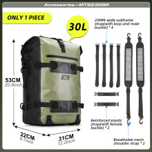 RHINOWALK mochila para motocicleta impermeable, 30L, color oliva