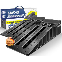 MASKO conjunto de 2 rampas de acesso, capacidade até 5 toneladas, plástico HDPE, antiderrapante, para manutenção de veículos
